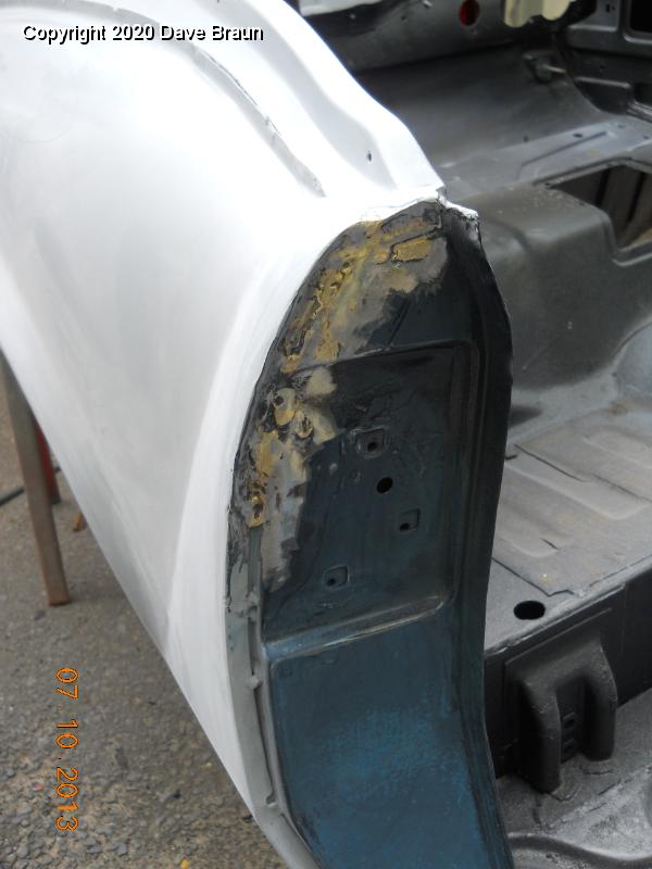 Spitfire1974/Restoration/Body/Tub and Wings/Cleaning up brazing from